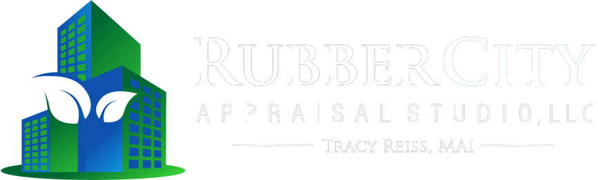 A green background with the words rubber appraisal tracy edwards.