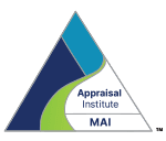 A triangle with the words appraisal institute mai on it.